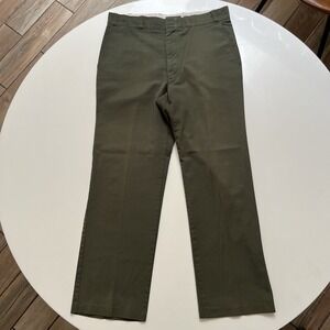 Vintage 70's SEARS Pants Mens 34x29 Green Fieldmaster Perma Prest Paint Work USA